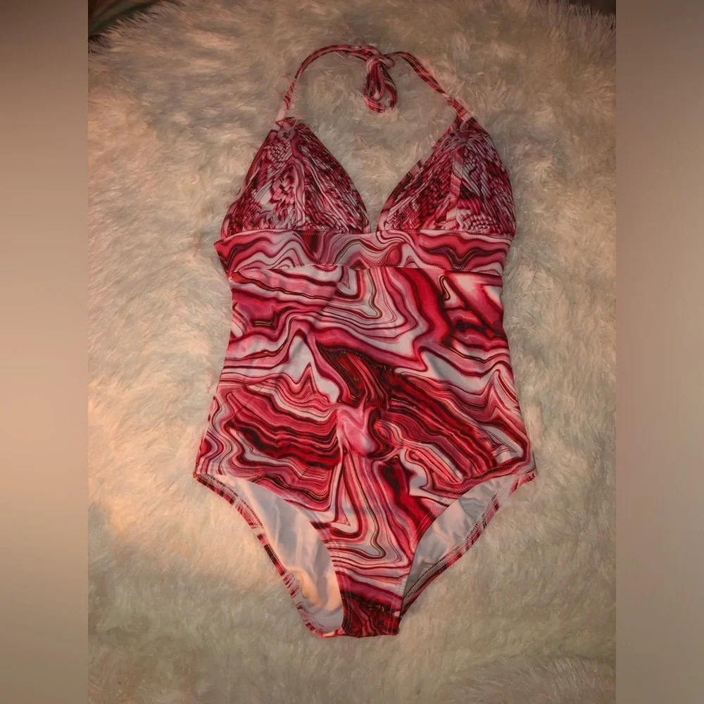 Stylish Dark Pink/ Pink One Piece